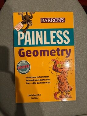Barron's Painless Geometry - Yellow & Teal Cover